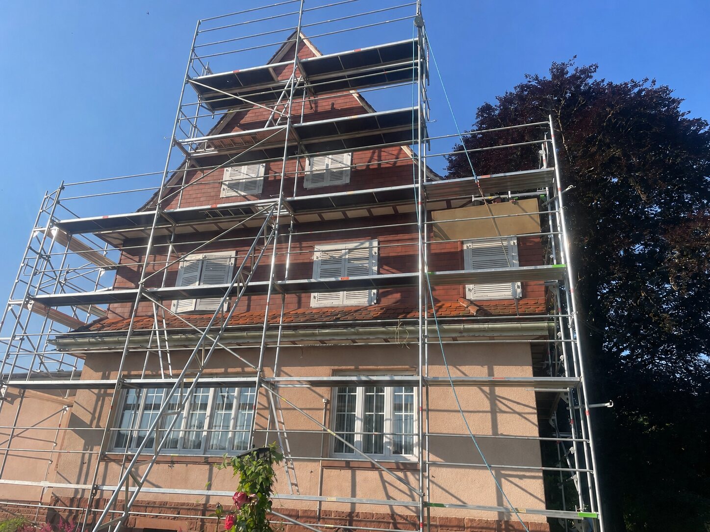 Maison du Hohwald avec son ancien bardage avant les travaux